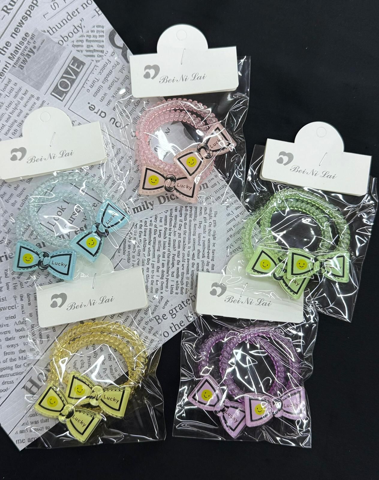 2'li Fiyonk Desen  Lastik Toka 10 Adet