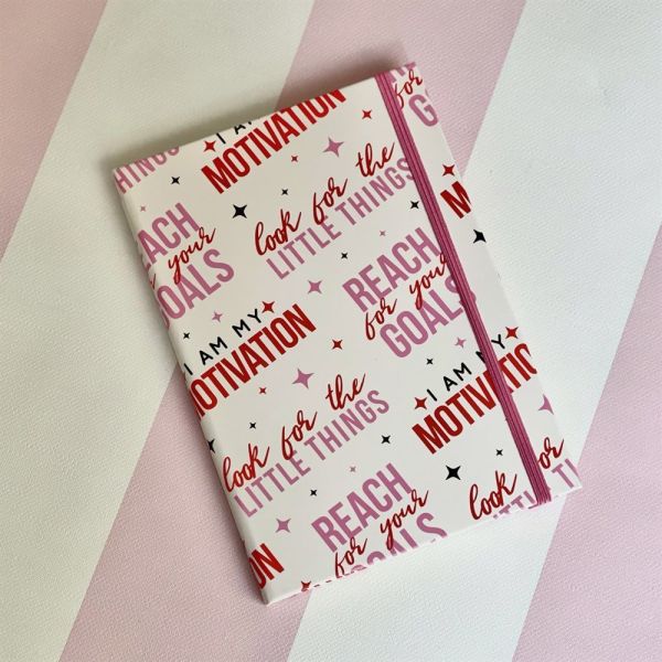 I Am My Motivation Tasarımlı Lastikli Defter