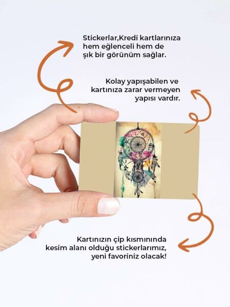 Rüya Kapanı Kredi Kartı Kaplama Stickeri Papara, Tosla, Kredi Kartı Için Uyumlu