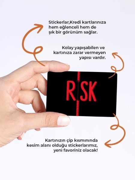 Risk Kredi Kartı Kaplama Stickeri Papara, Tosla, Kredi Kartı Için Uyumlu