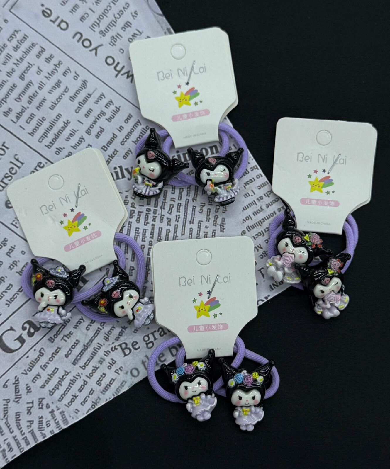 2'li  Sevimli Lastik  Toka 10 Adet