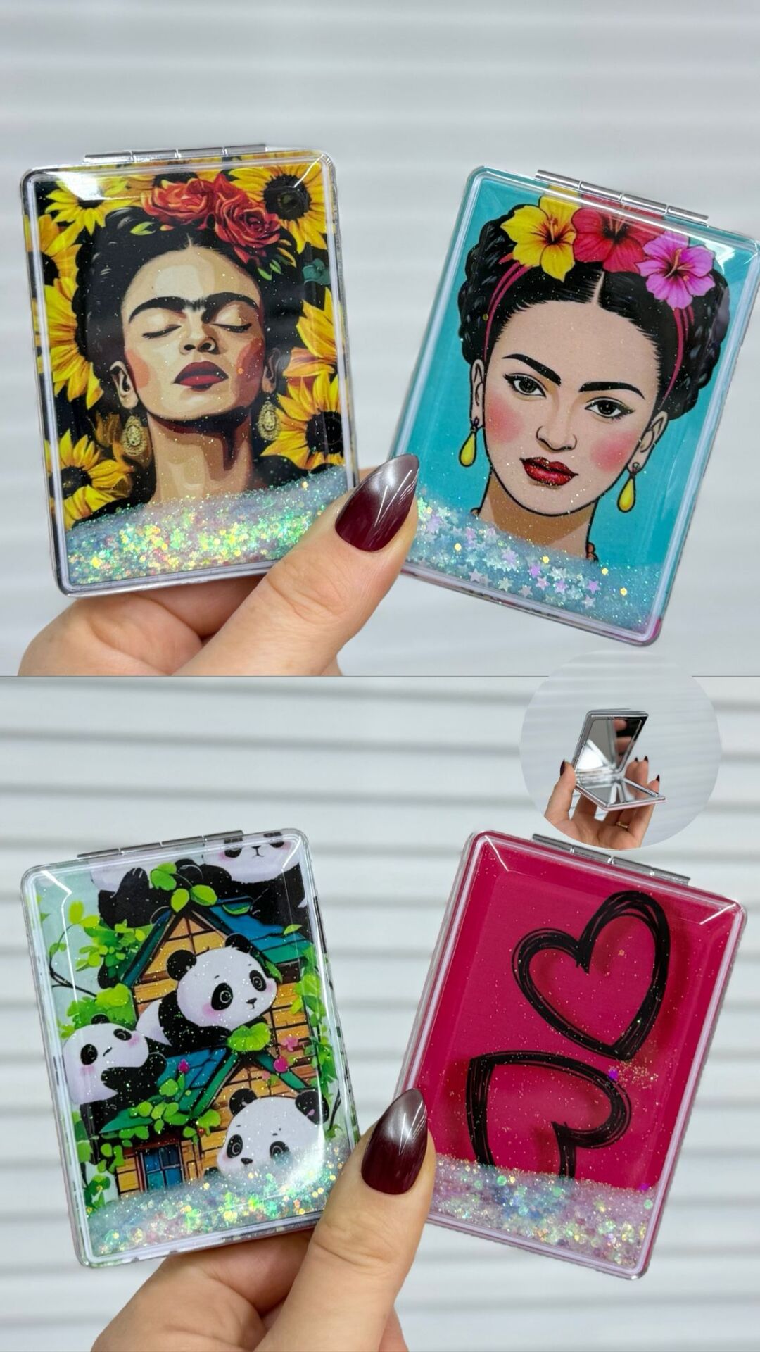 Sulu İçi sim Detaylı Ayna 12 Adet Sulu Ayna