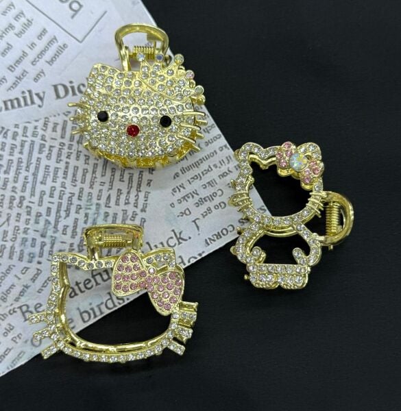 Desenli Taşlı Mandal Toka 12 Adet