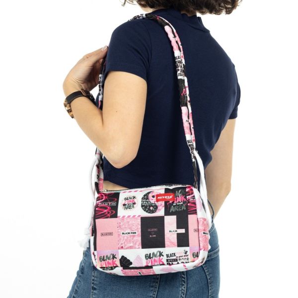 Black Pink Desen Muyoso Baget Çanta
