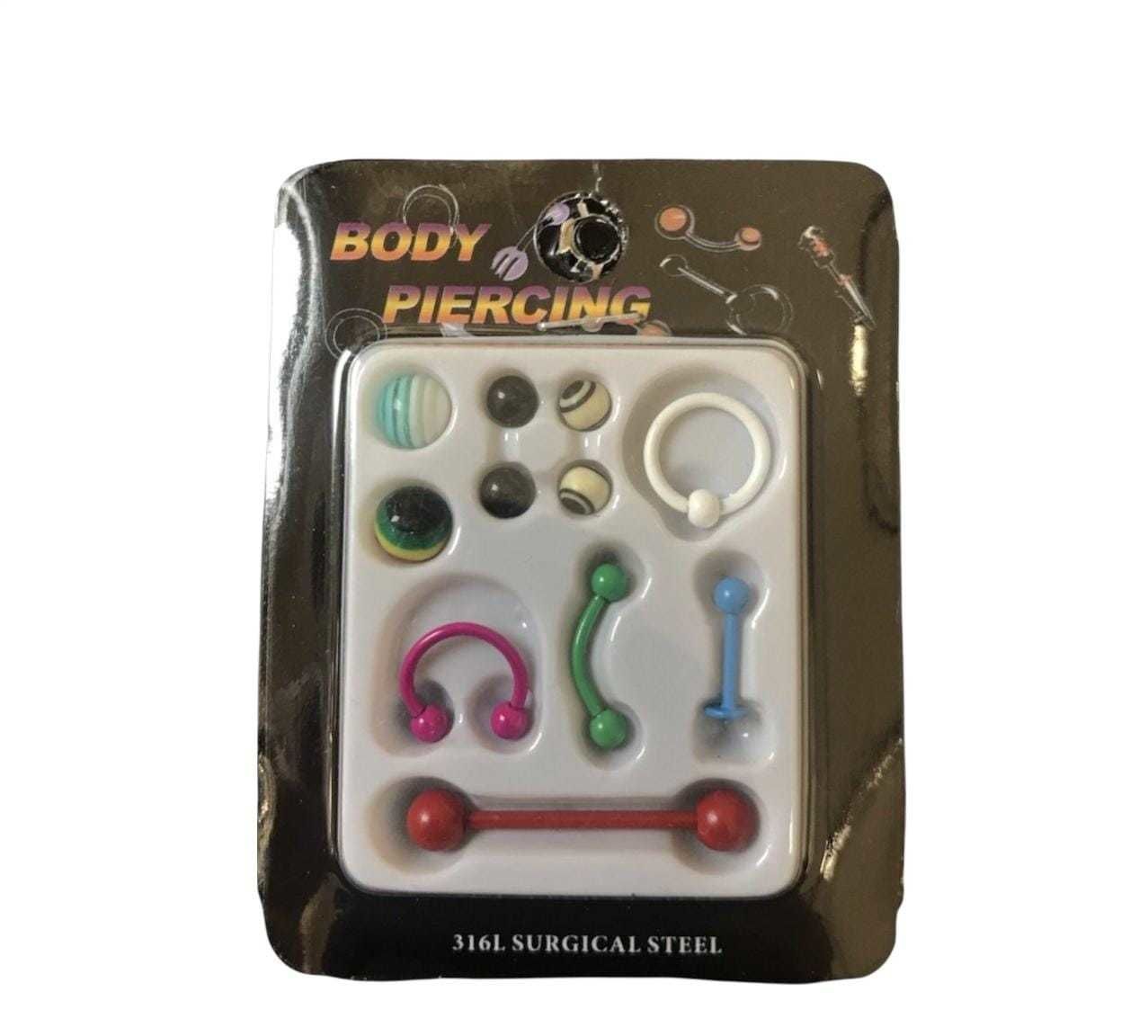 Body Piersing Seti Cerrahi Çelik