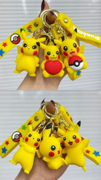 Sevimli Karakterler Silikon Anahtarlık 12 Adet