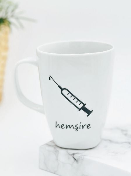 Hemşire Tasarımlı Beyaz Kupa