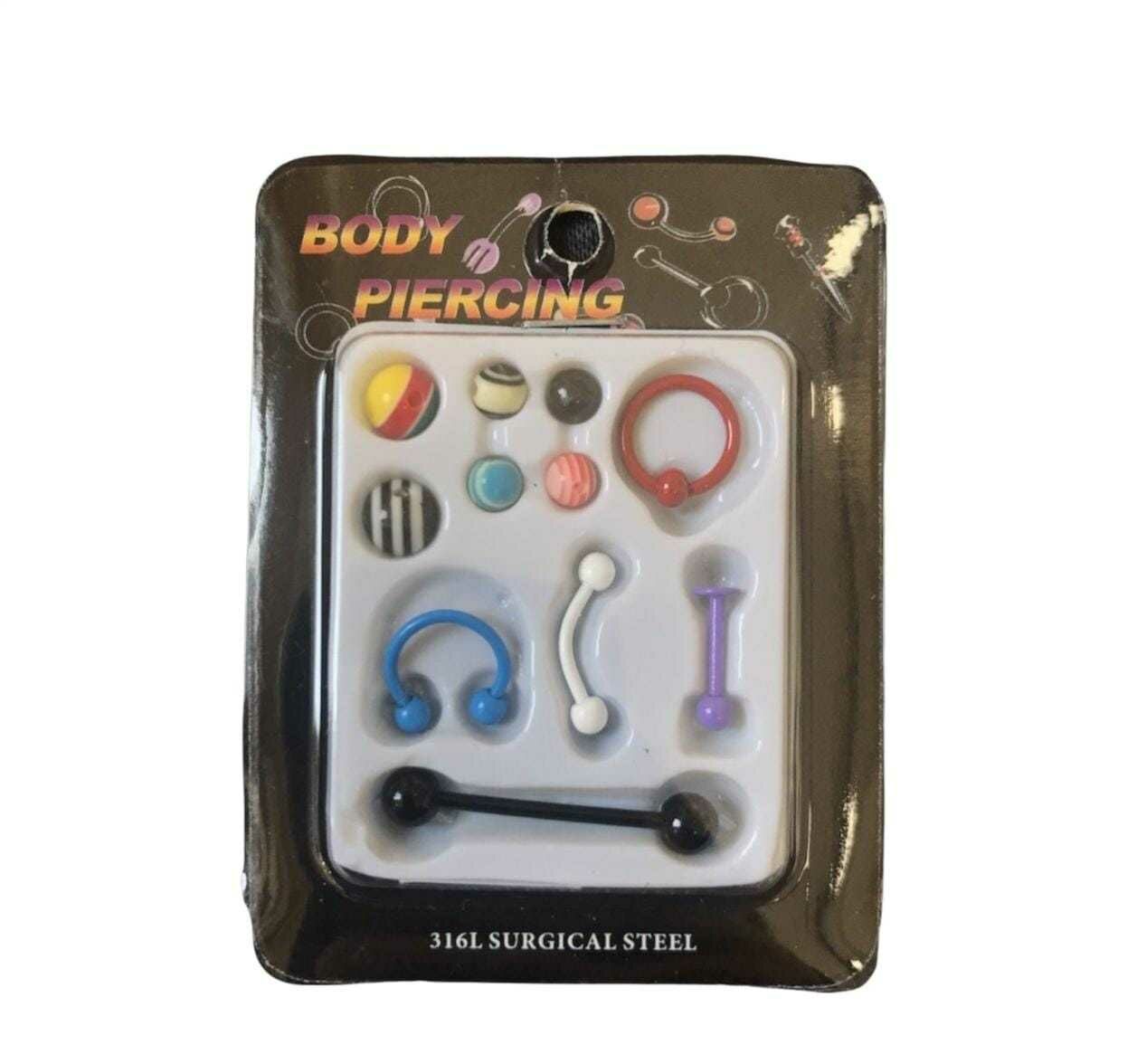 Body Piersing Seti Cerrahi Çelik