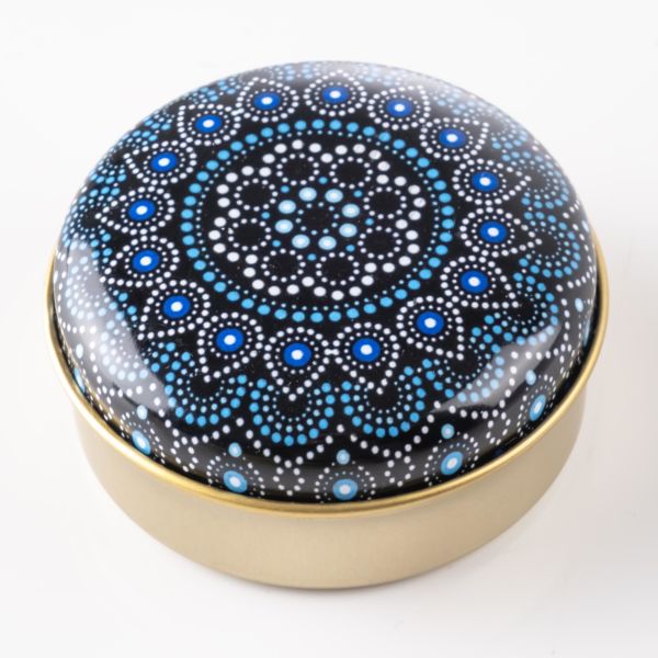 Mandala Desenli Hediyelik Metal Kutu