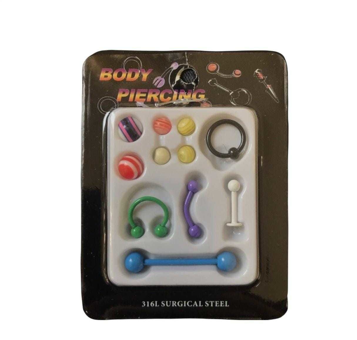 Body Piersing Seti Cerrahi Çelik