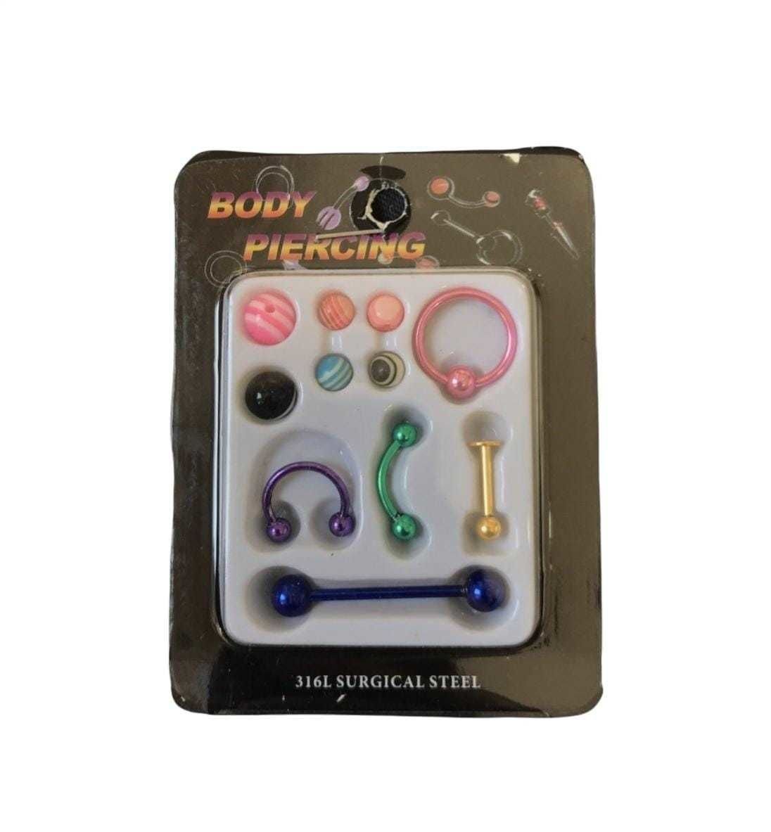 Body Piersing Seti Cerrahi Çelik