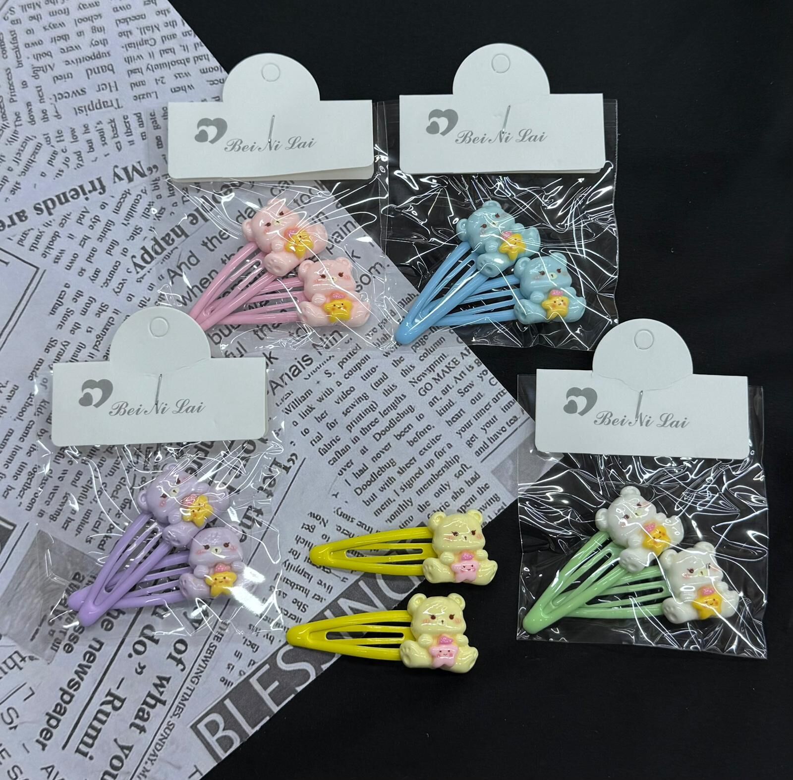 2'li Sevimli Çıt Çıt Toka 10 Adet