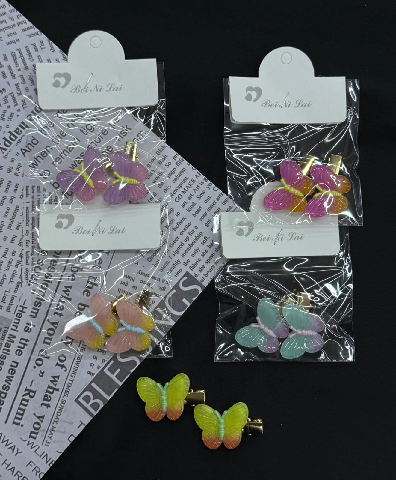 2'li Kelebekli Yan  Toka 10 Adet