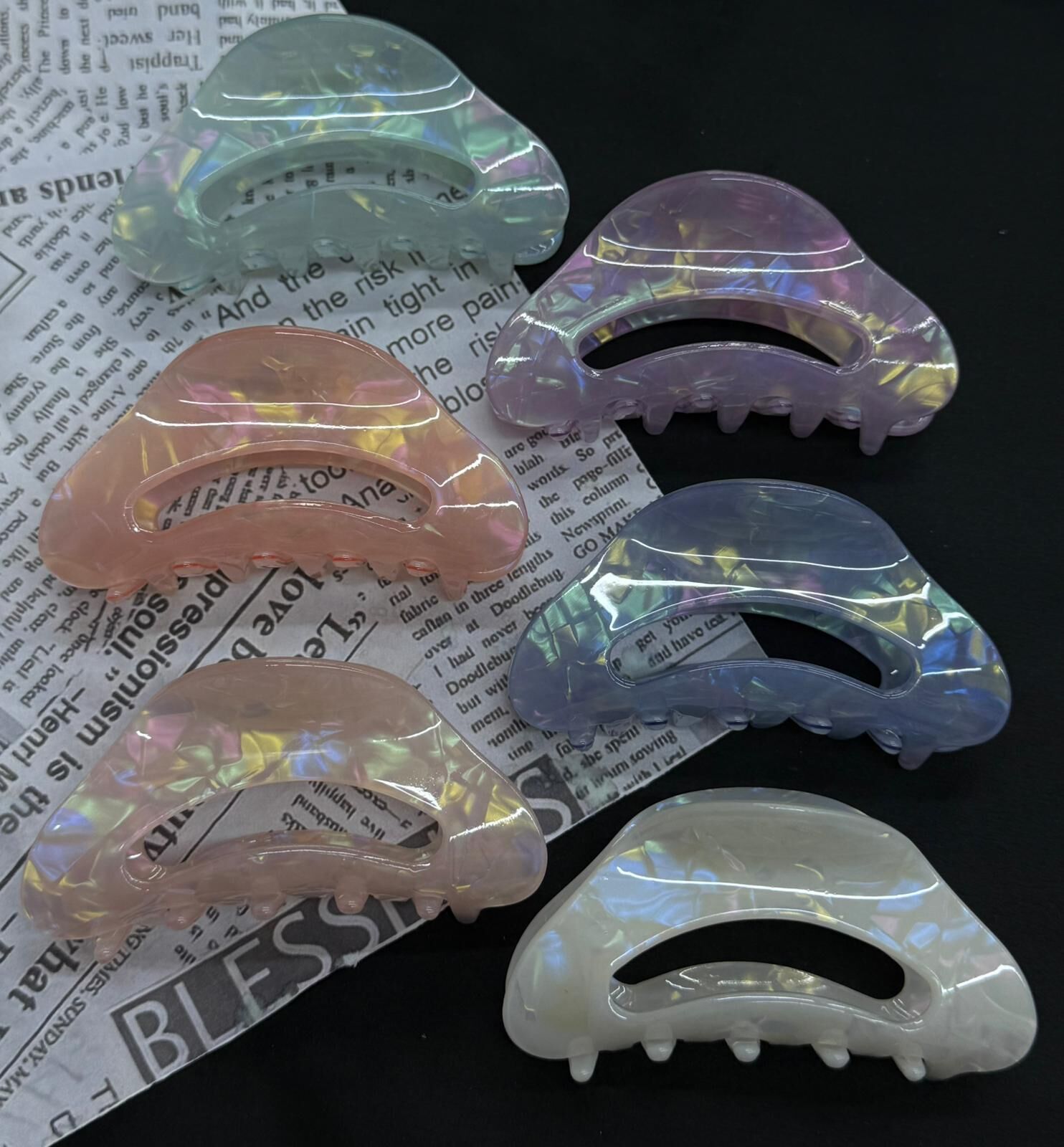 Renkli Desenli Kemik Mandal Toka 12 Adet