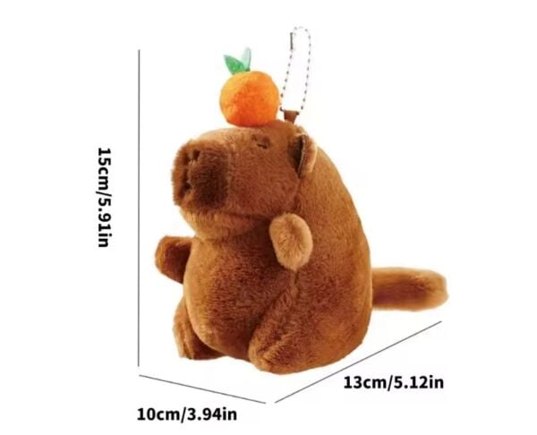 Capybara Kuyruğu Sallanan Sevimli Peluş Oyuncak Anahtarlık – Sallanan Kuyruklu Yumuşak Oyuncak Figür 12 Adet