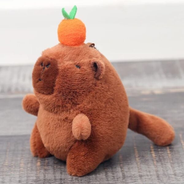Capybara Kuyruğu Sallanan Sevimli Peluş Oyuncak Anahtarlık – Sallanan Kuyruklu Yumuşak Oyuncak Figür 1