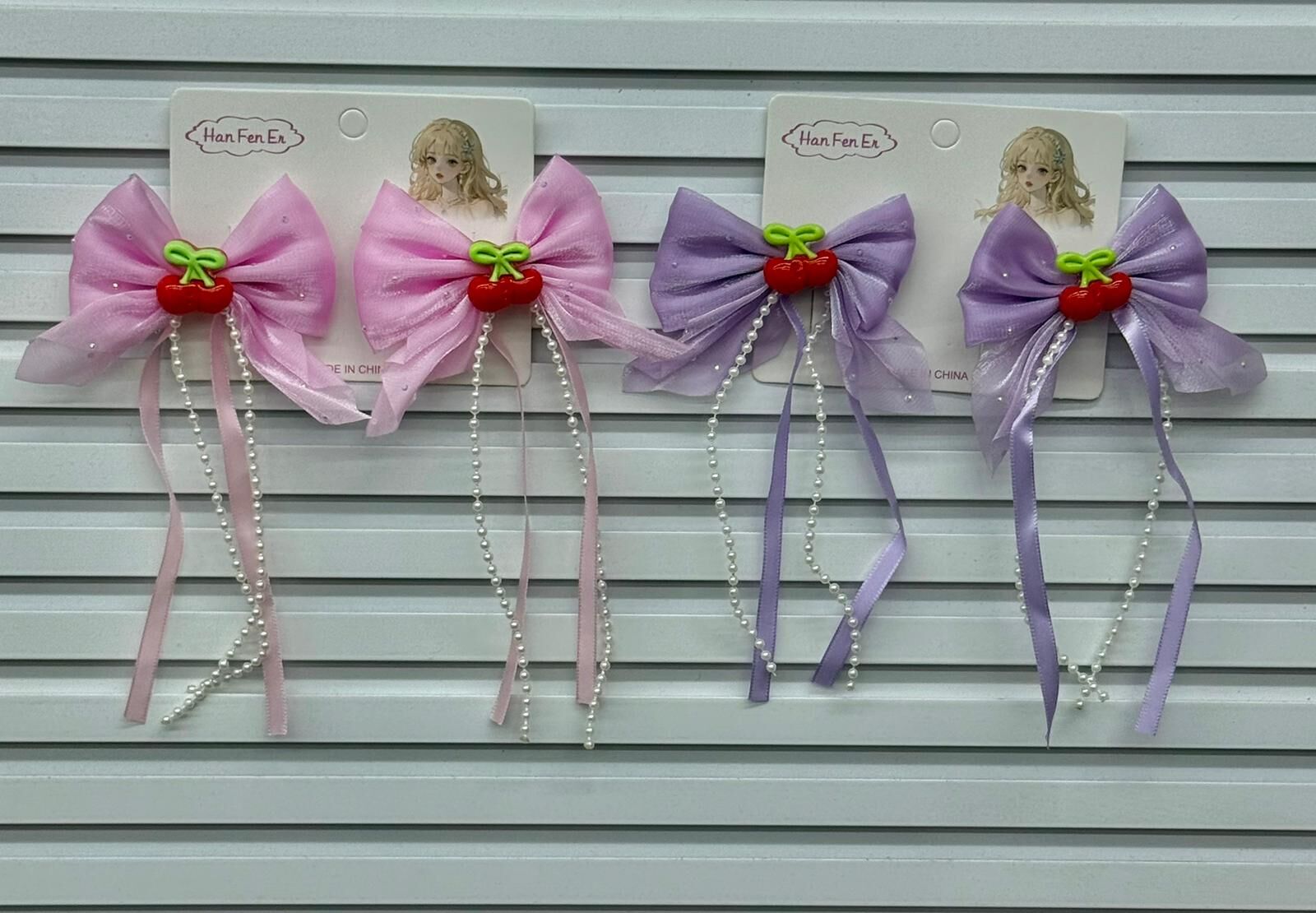 2'li Fiyonk Desen Klips Toka  Pembe