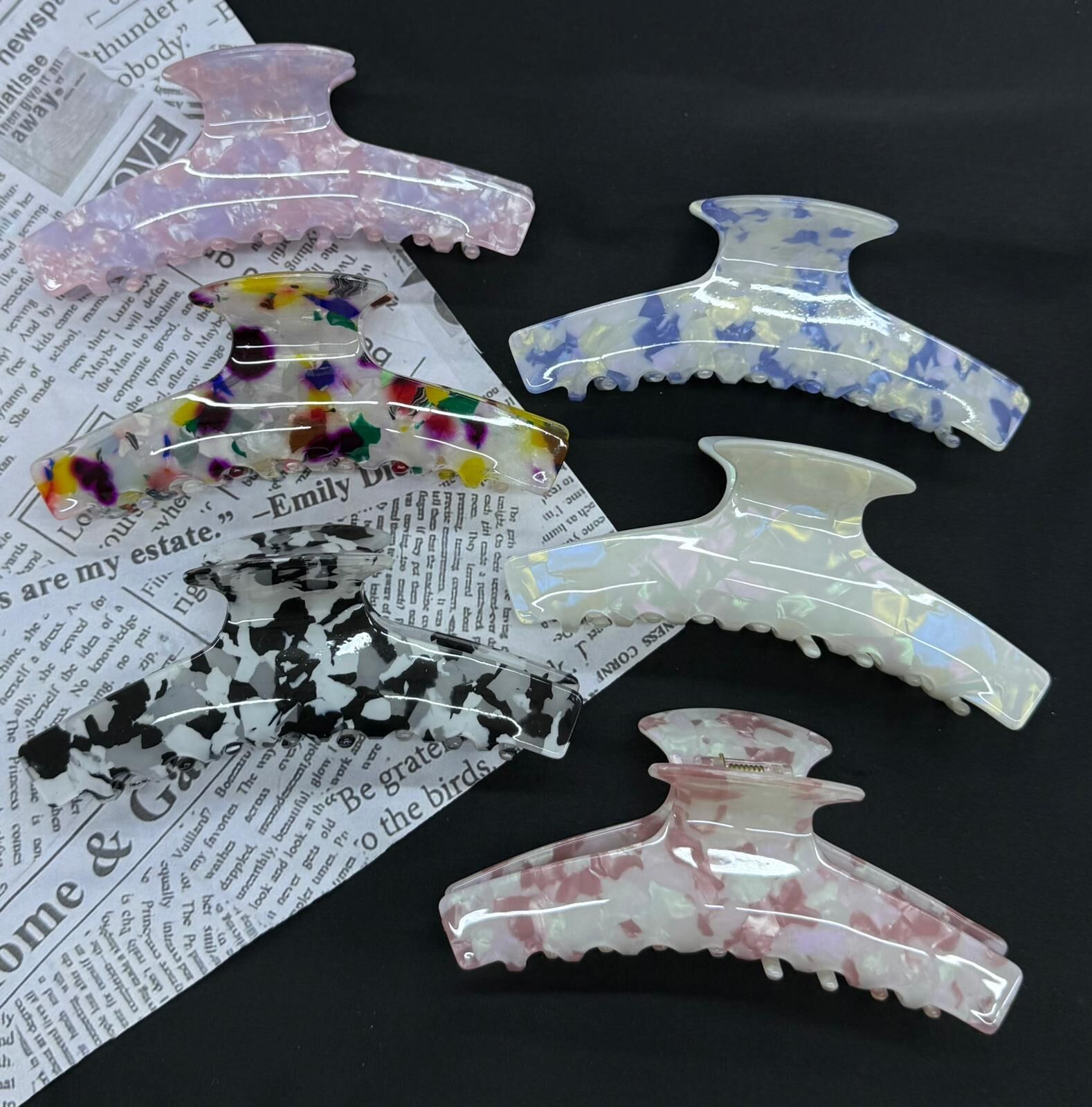 Renkli Desenli Kemik Mandal Toka 12 Adet