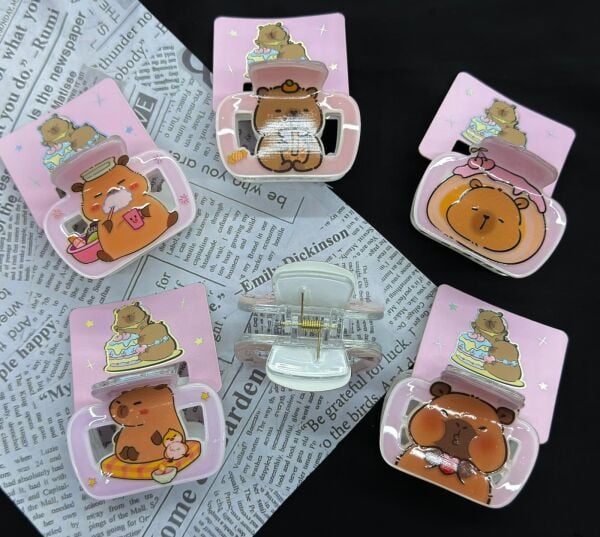 Sevimli Karakterli Kemik Mandal Toka 12 Adet