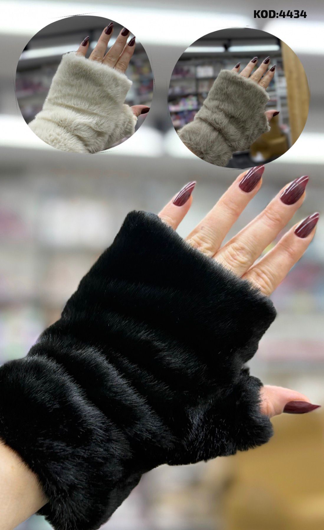 Şık Modern  Pelüş Eldiven  12 Adet