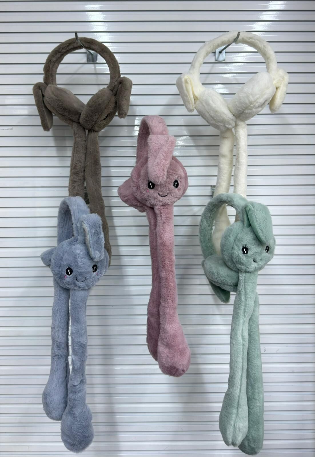 Kulakları Oynayan Sevimli  Tavşan Pelüş Kulaklık 12 Adet