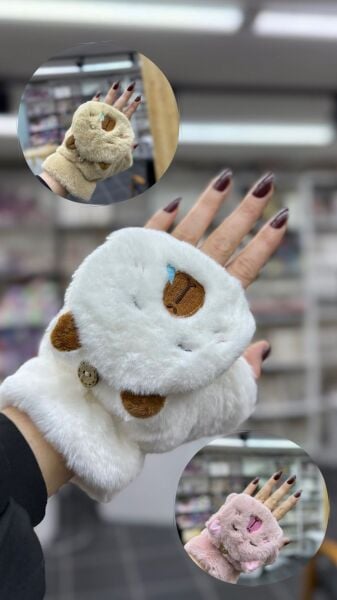 Capybara Sevimli Pelüş Eldiven  12 Adet