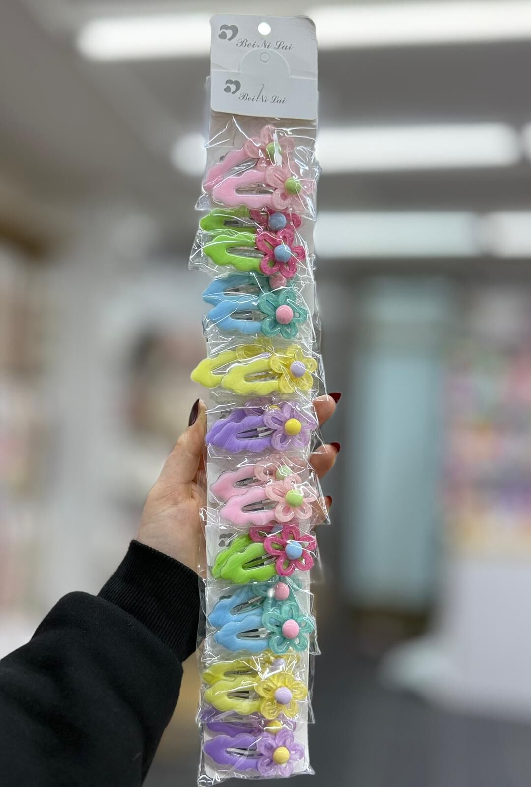 2'li Çiçek Detaylı Çıt Toka 10 Adet