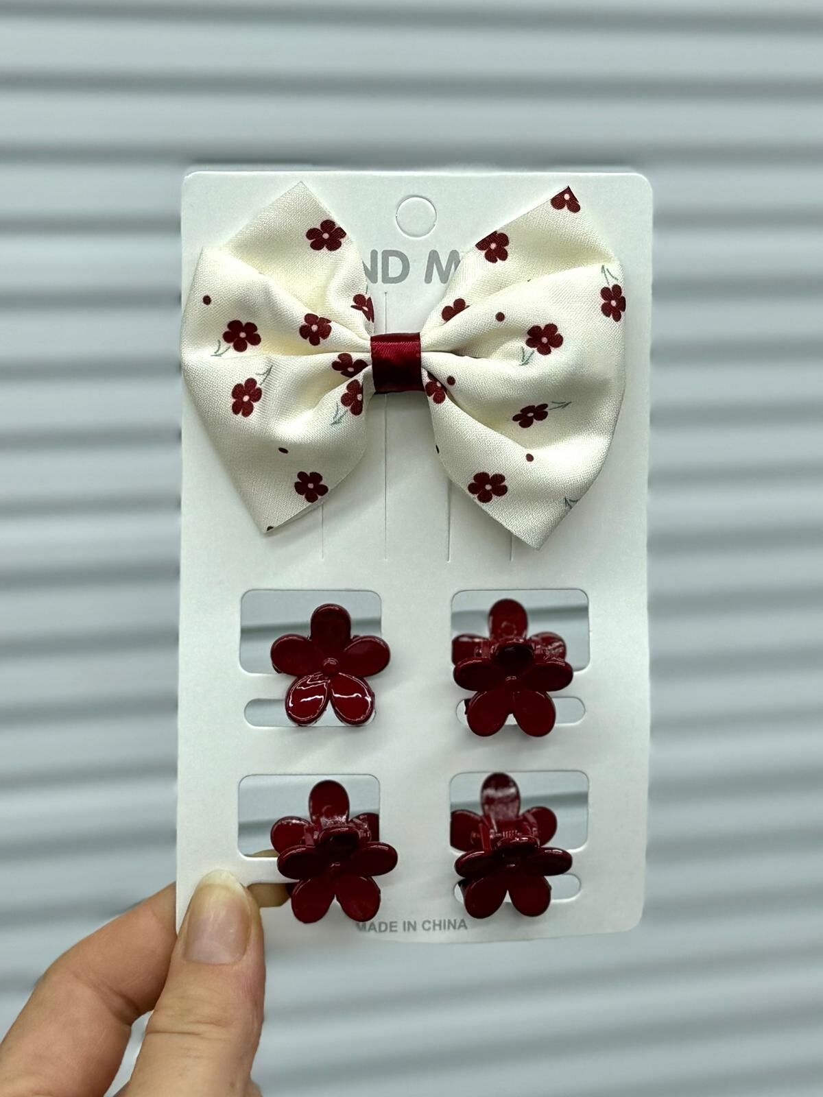 Fiyonk Toka + Mini Mandal Toka Seti – Kadın & Çocuk Saç Tokası