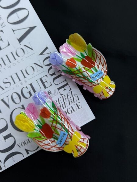 Lale Demet Desenli Kemik Mandal Toka 12 Adet