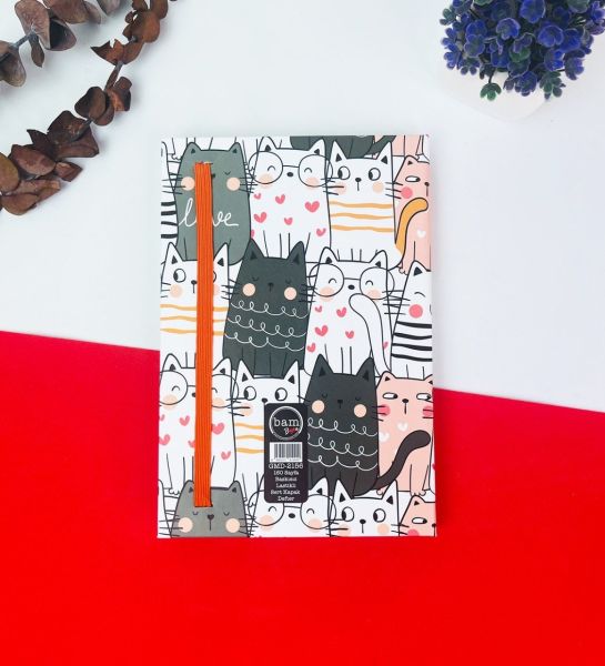 Be Free Kedi Tasarımlı Lastikli Defter