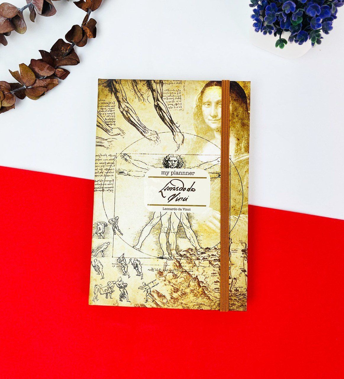Leonardo Da Vinci Tasarımlı Lastikli Defter
