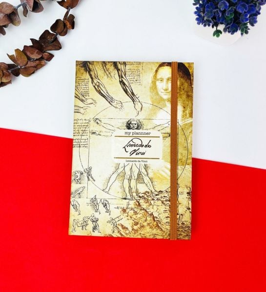 Leonardo Da Vinci Tasarımlı Lastikli Defter