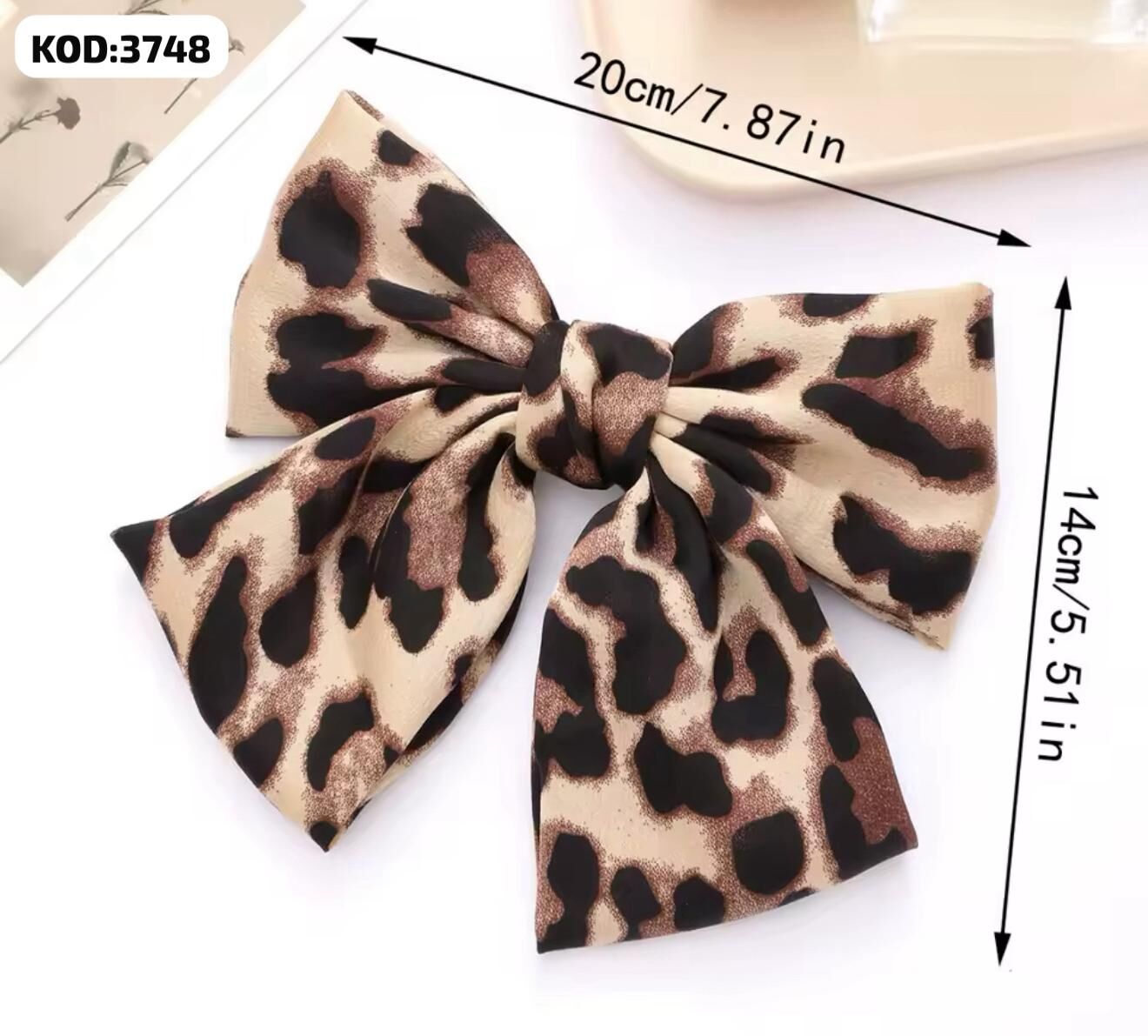 Leoparlı Kadın Fiyonk Toka
