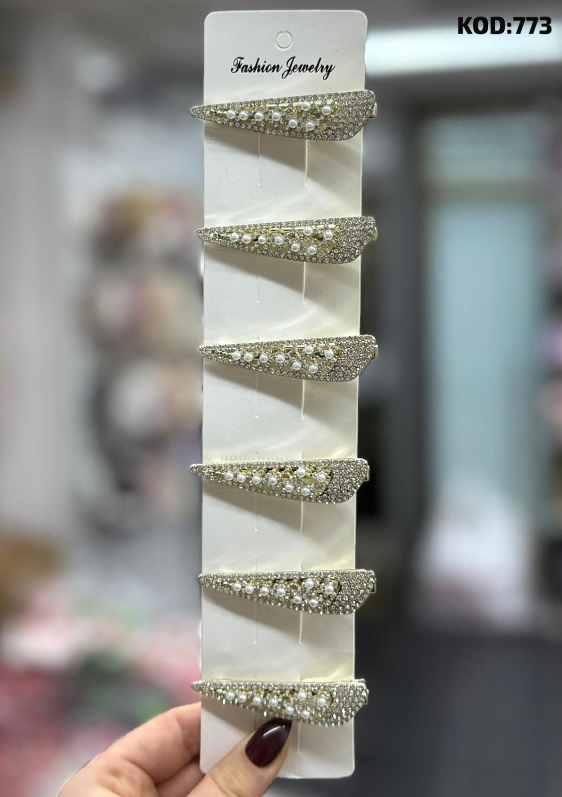 6 Adet Taşlı Yan Toka