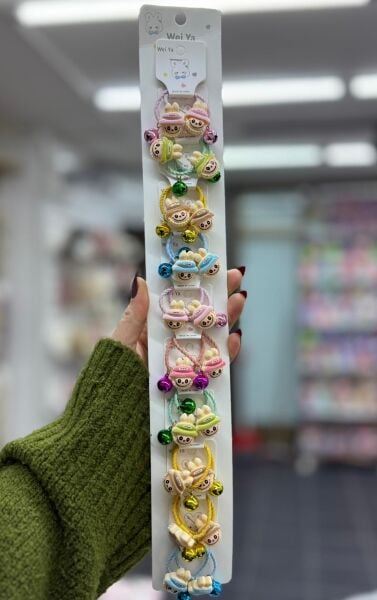 2'li Sevimli Karakterli Lastik Toka 10 Adet