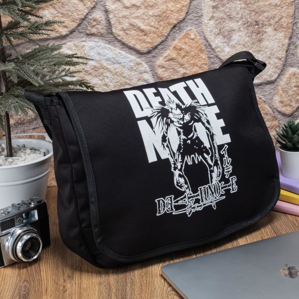 Erkek Death Note Baskılı Postacı Çantası
