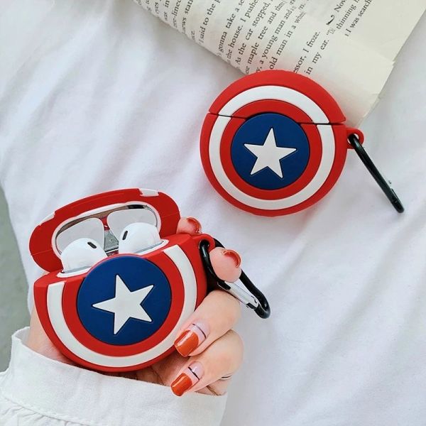 Captan Amerika Airpods Silikon Kılıf Telefon Aksesuarı