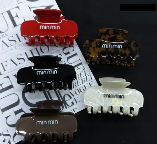 Mın Mın Yazılı Özel Seri Kemik  Mandal Toka 12 Adet