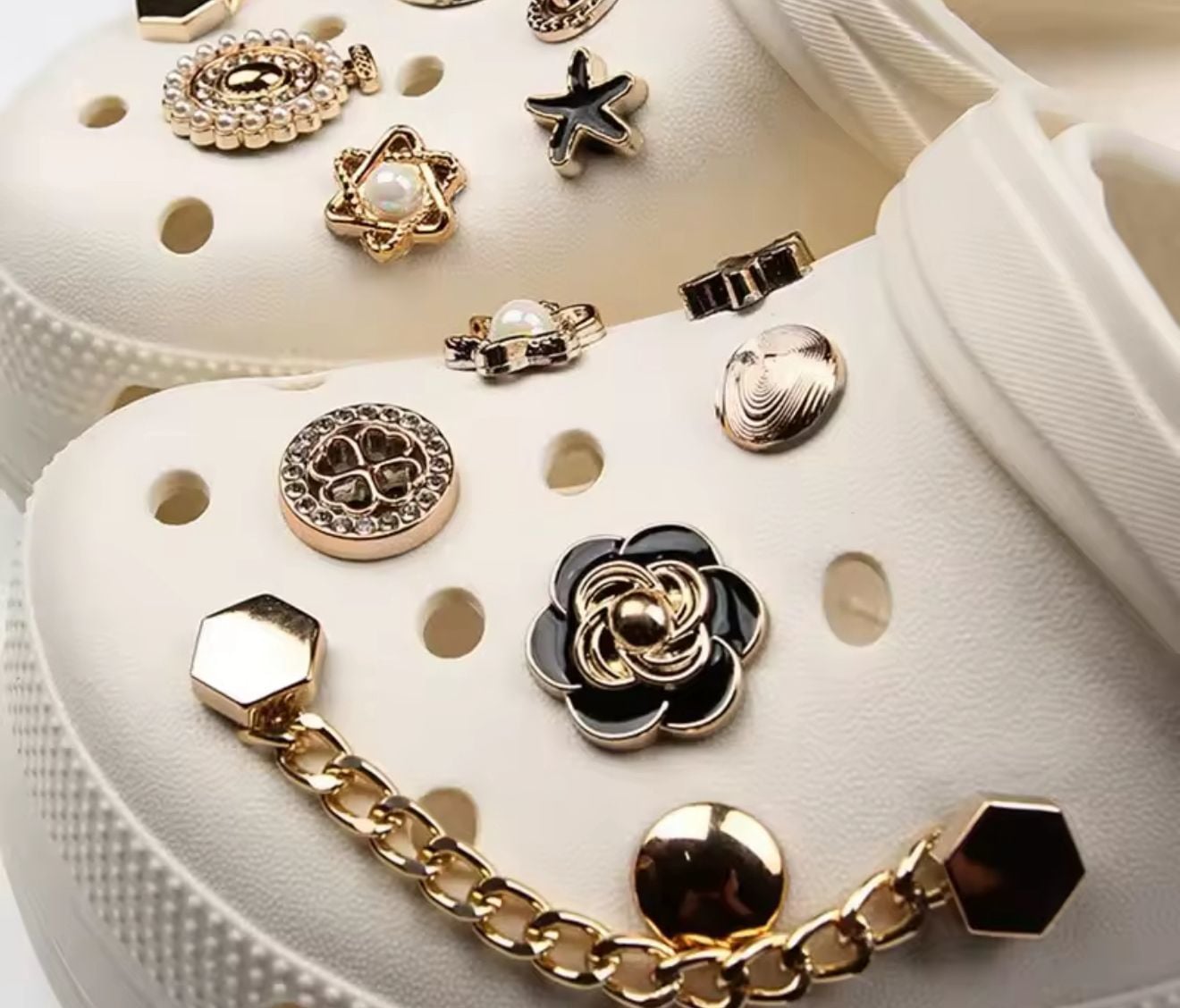 Karma Desenli Taşlı  Crocs Terlik Süsü 1000 Adet