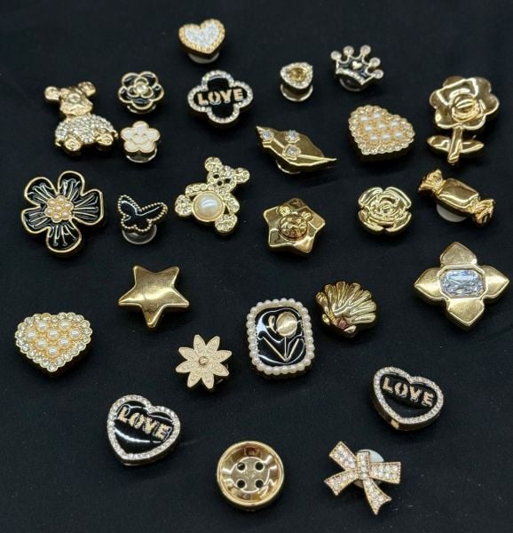 Karma Desenli Taşlı  Crocs Terlik Süsü 1000 Adet