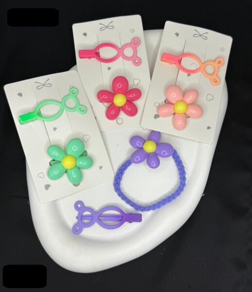 2'li Klipsli Sevimli  Çocuk Toka 12 Adet