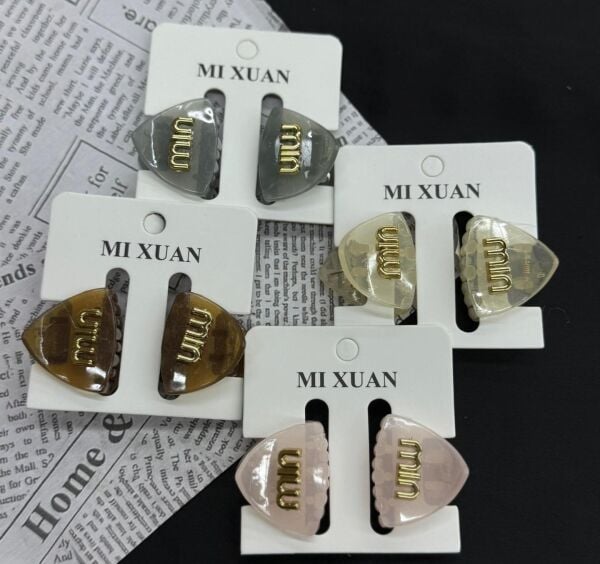 2'li Min Yazılı  Kemik  Mandal Toka 12 Adet