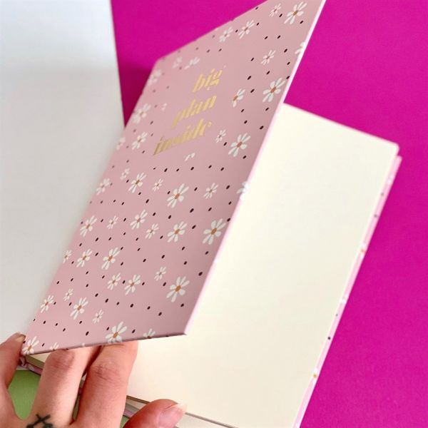Papatya Tasarımlı Lastikli Defter