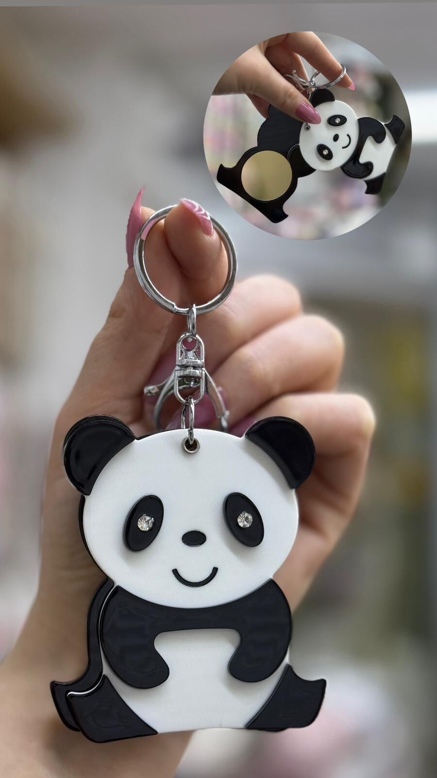 Sevimli Panda Şekilli Kemik Ayna