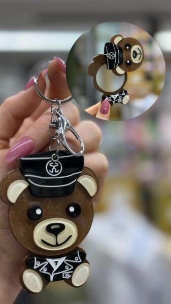 Sevimli Şapkalı  Ayı Şekilli Kemik Ayna