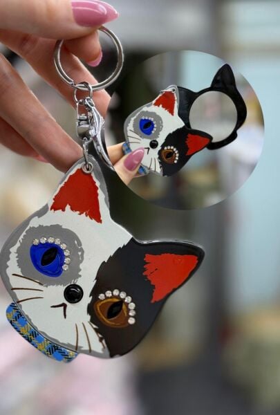 Sevimli Kedi Şekilli Kemik Ayna