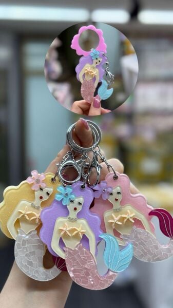 Sevimli Deniz Kızı Şekilli Kemik Ayna (12 ADET)