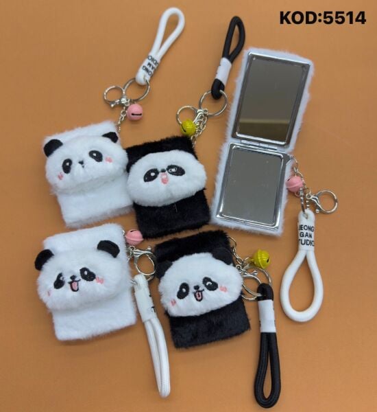 Panda Peluş Ayna 12 Adet