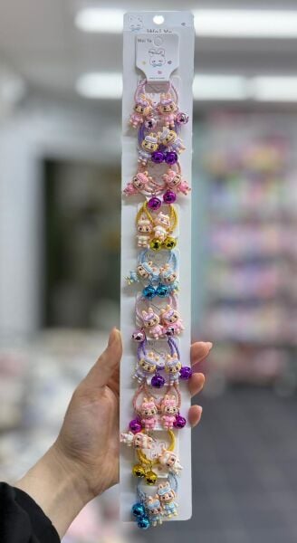 2'li Sevimli Karakterli Lastik Toka 10 Adet