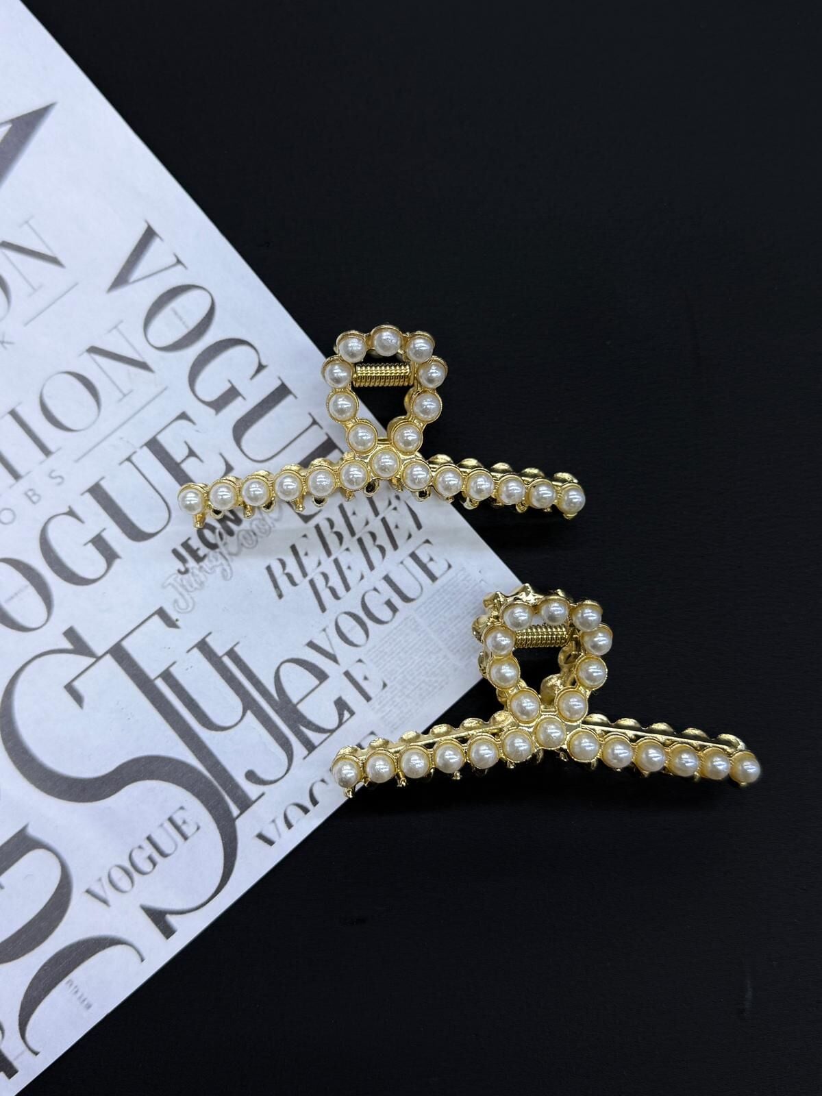 İncili Metal Mandal  Saç Tokası 12 Adet